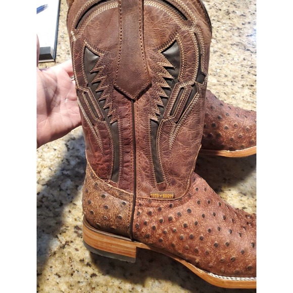 Soto Boots Mens Out of the Wild Ostrich Print H50031 Sz 10.5 E main image 4